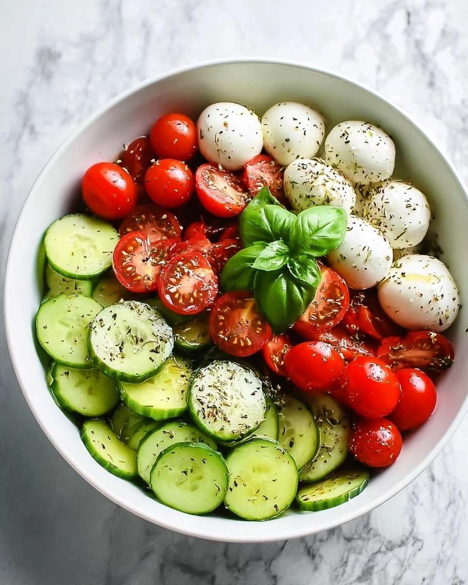 Cucumber Caprese Salad Recipe - Recipe Image