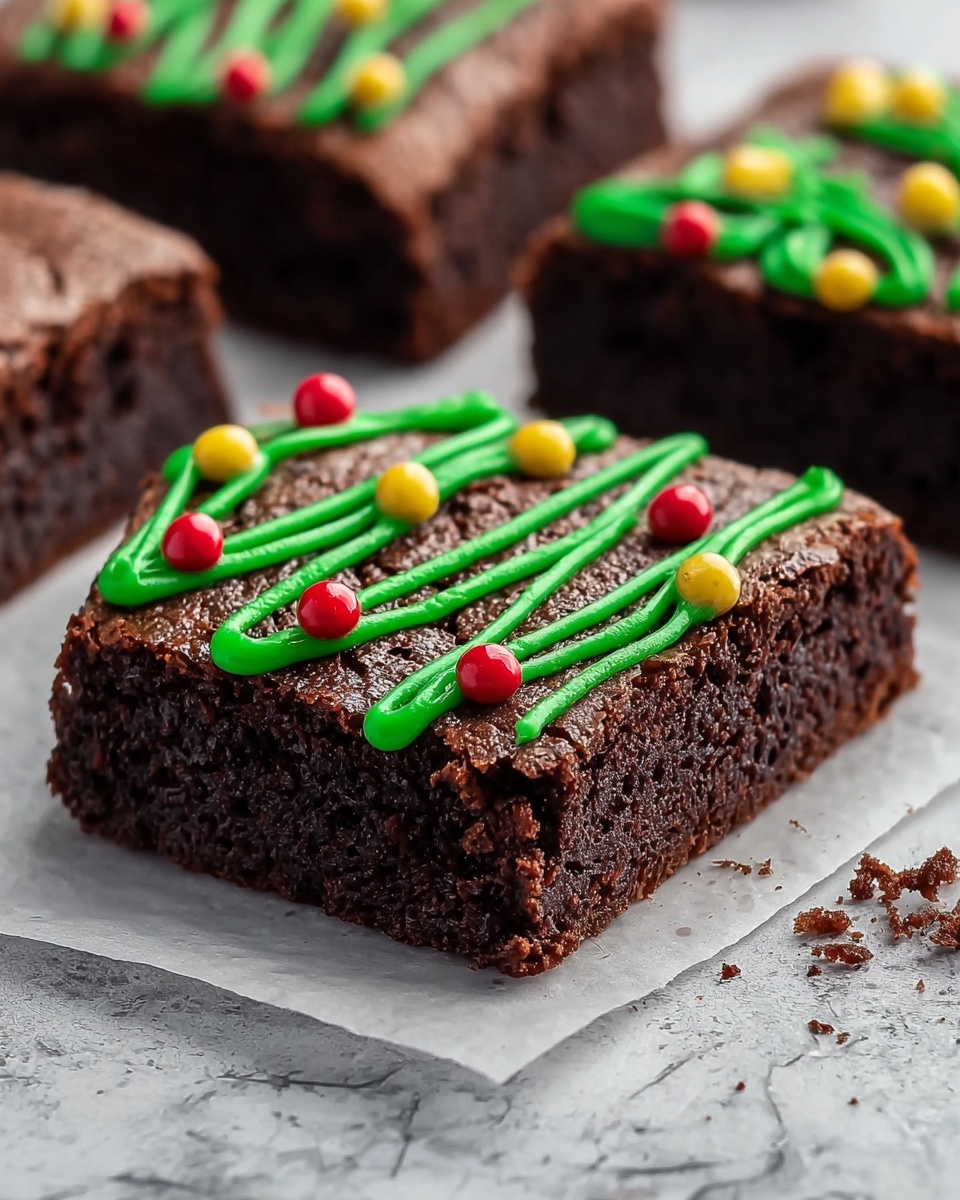 Christmas Tree Brownies Recipe - Recipe Image