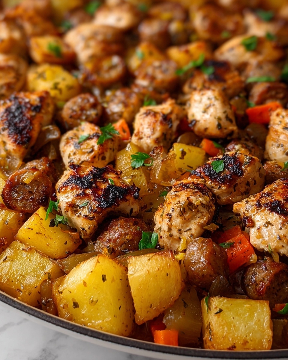 Roasted Chicken, Sausage, Peppers, and Potatoes Recipe - Recipe Image