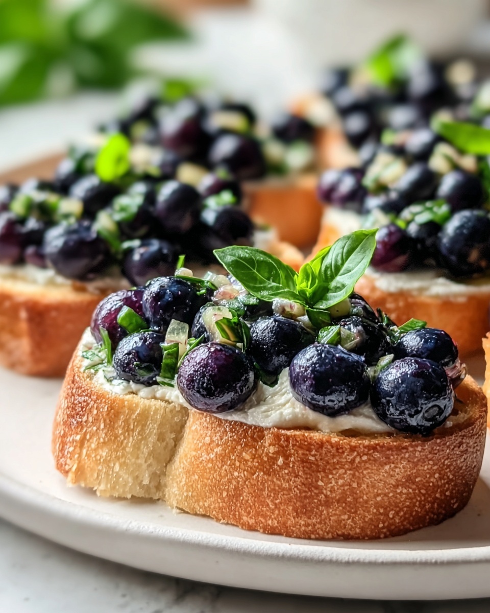 Blueberry Basil Bruschetta Recipe - Recipe Image
