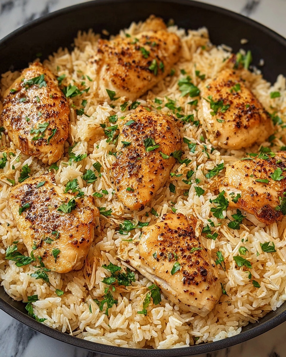 Chicken with Garlic Parmesan Rice Recipe - Recipe Image