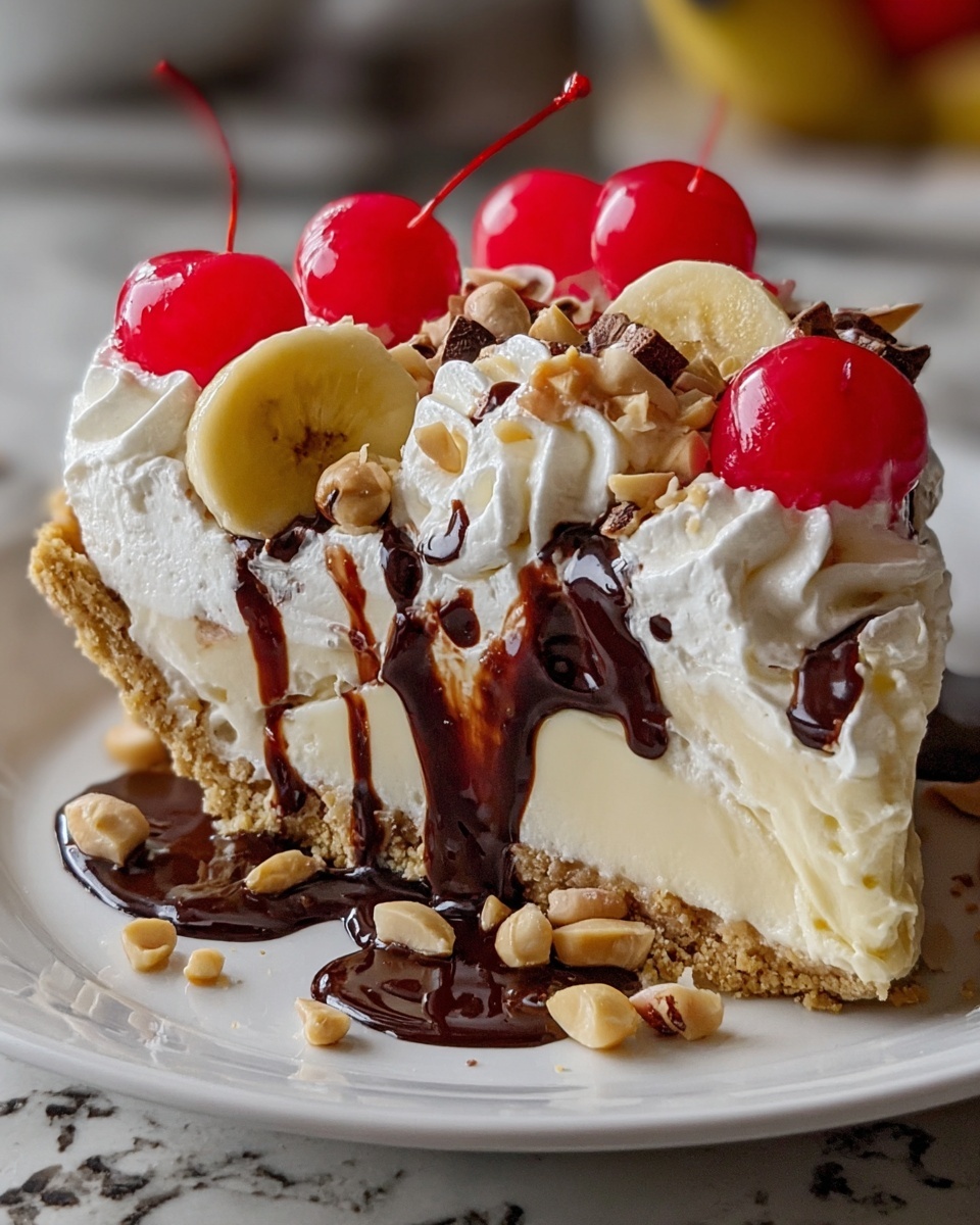 Heavenly No-Bake Banana Split Cheesecake Recipe - Recipe Image