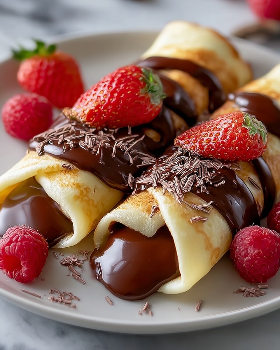 Handmade Chocolate-Filled Rolled Crêpes Recipe - Recipe Image