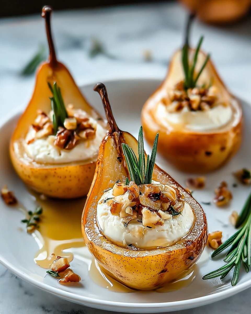 Elegant Blue Cheese Stuffed Pears Recipe - Recipe Image