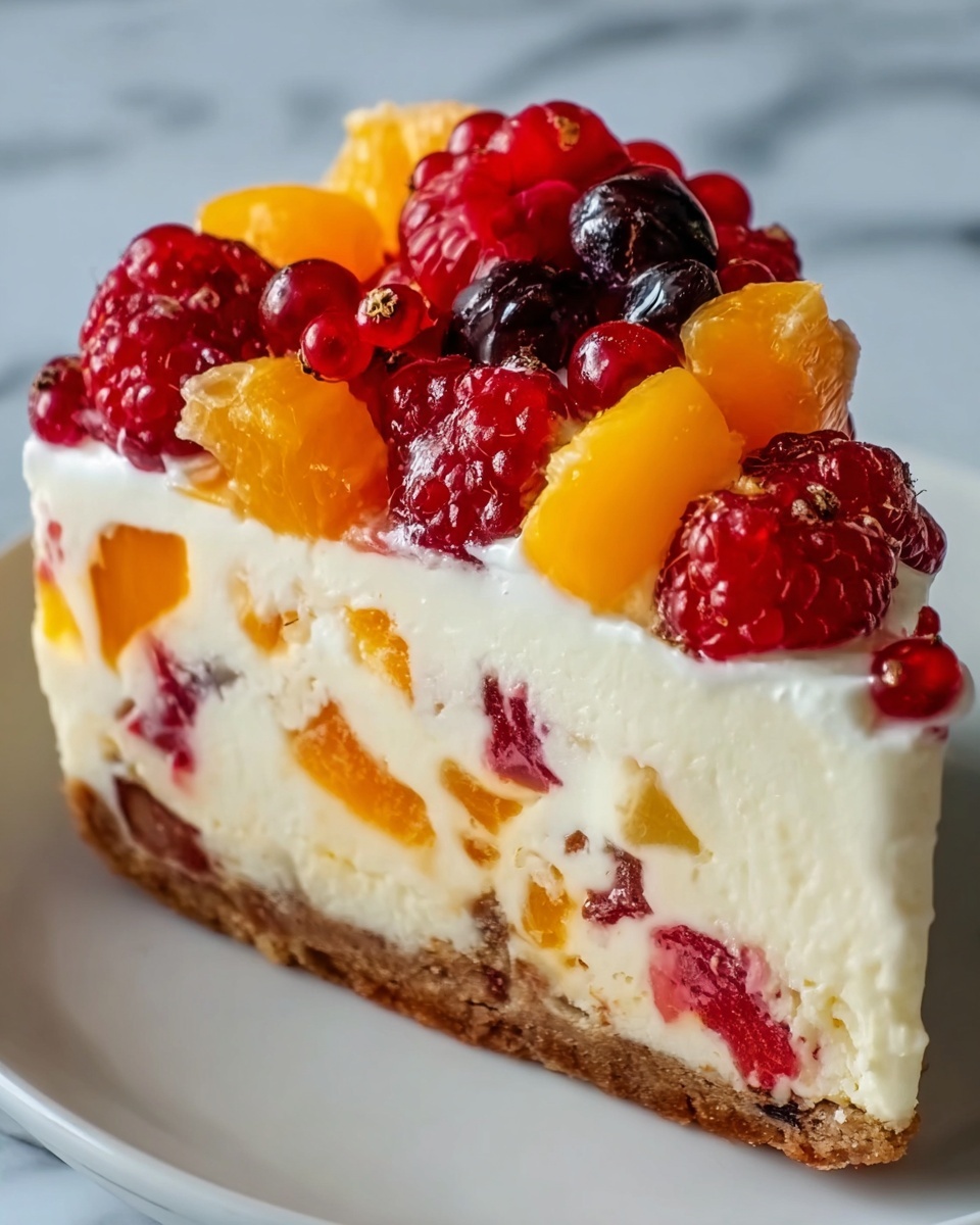 Mixed Fruit Cheesecake Recipe - Recipe Image