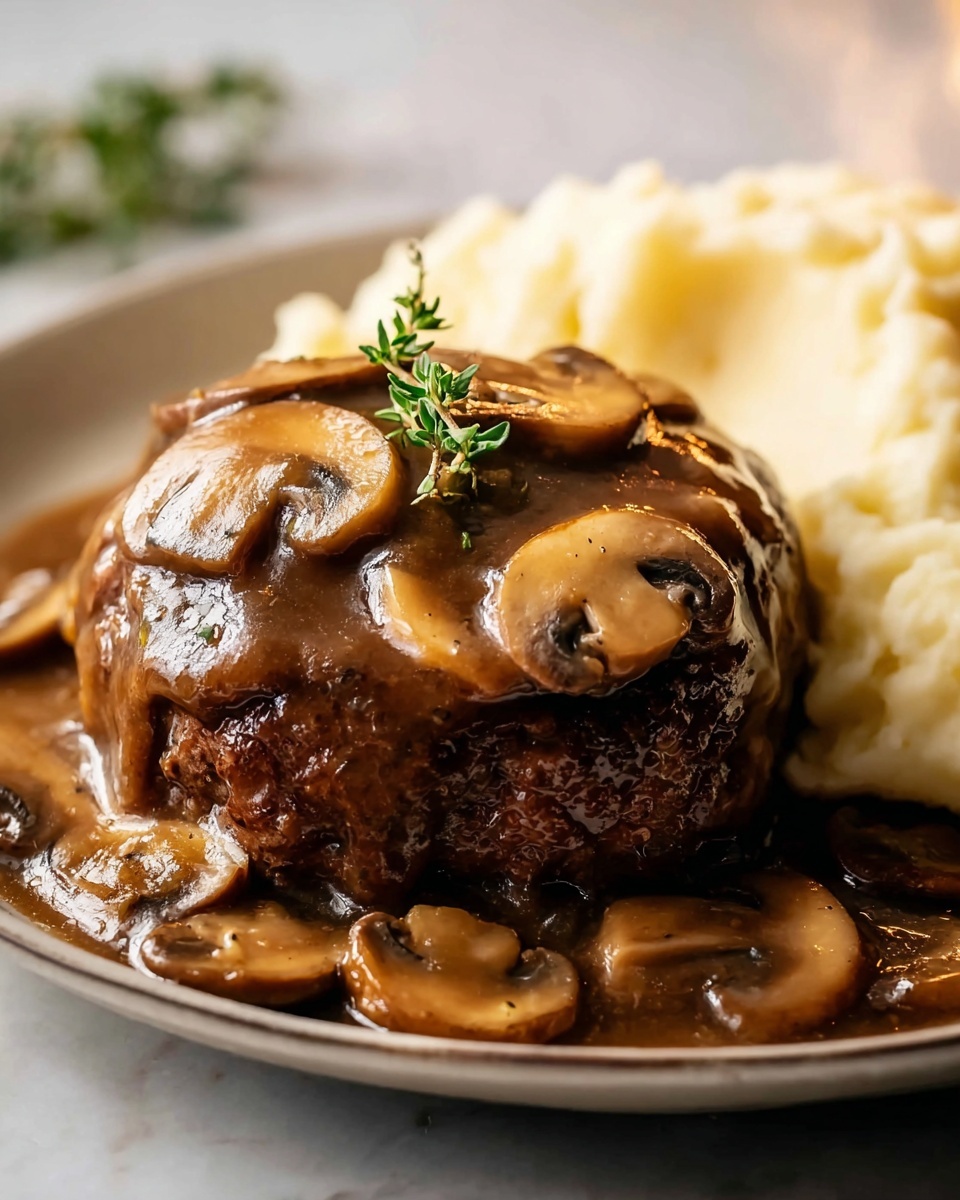 Salisbury Steak with Mushroom Gravy Recipe - Recipe Image