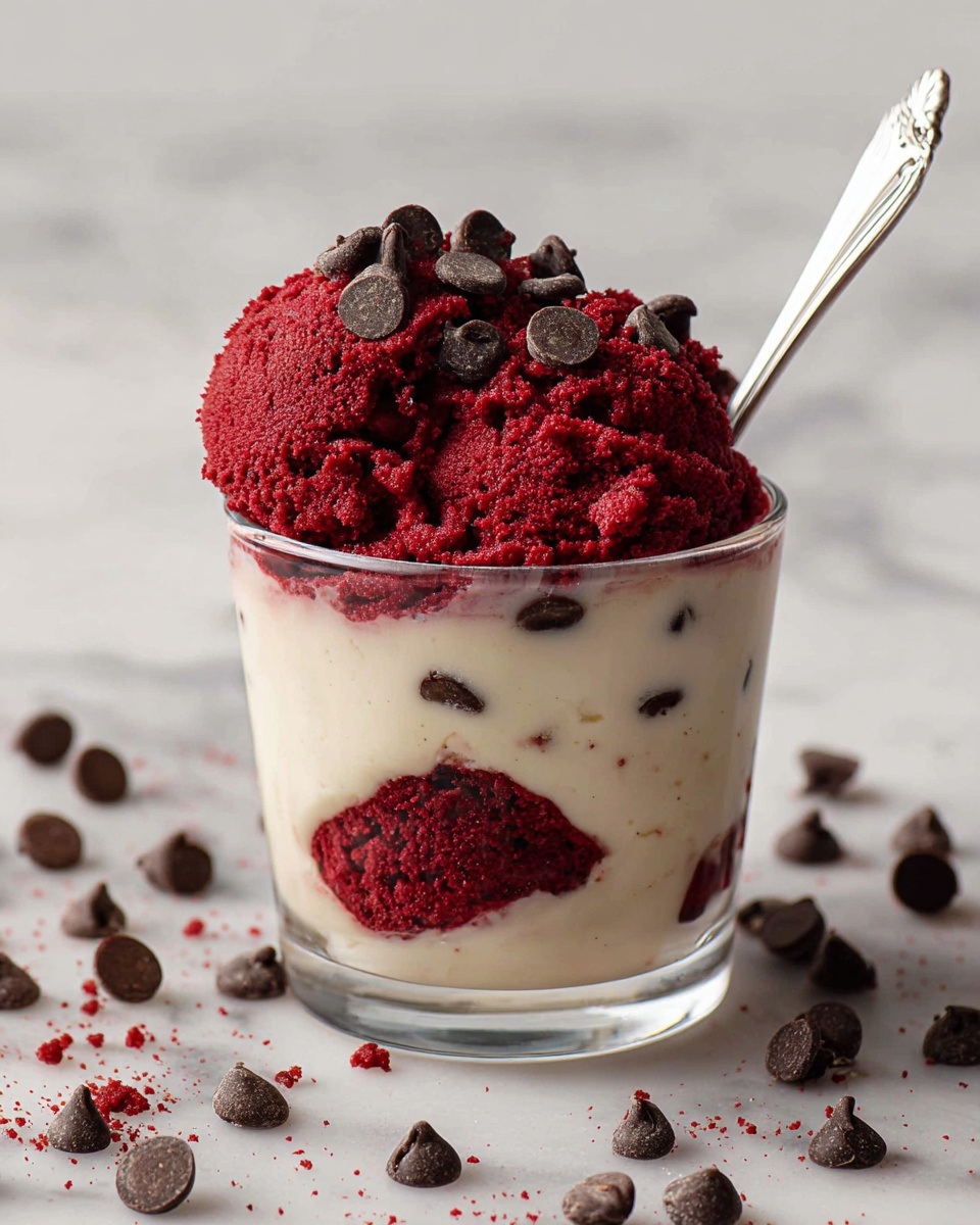 Edible Red Velvet Cookie Dough: A Deliciously Safe Treat to Satisfy Your Cravings Recipe - Recipe Image