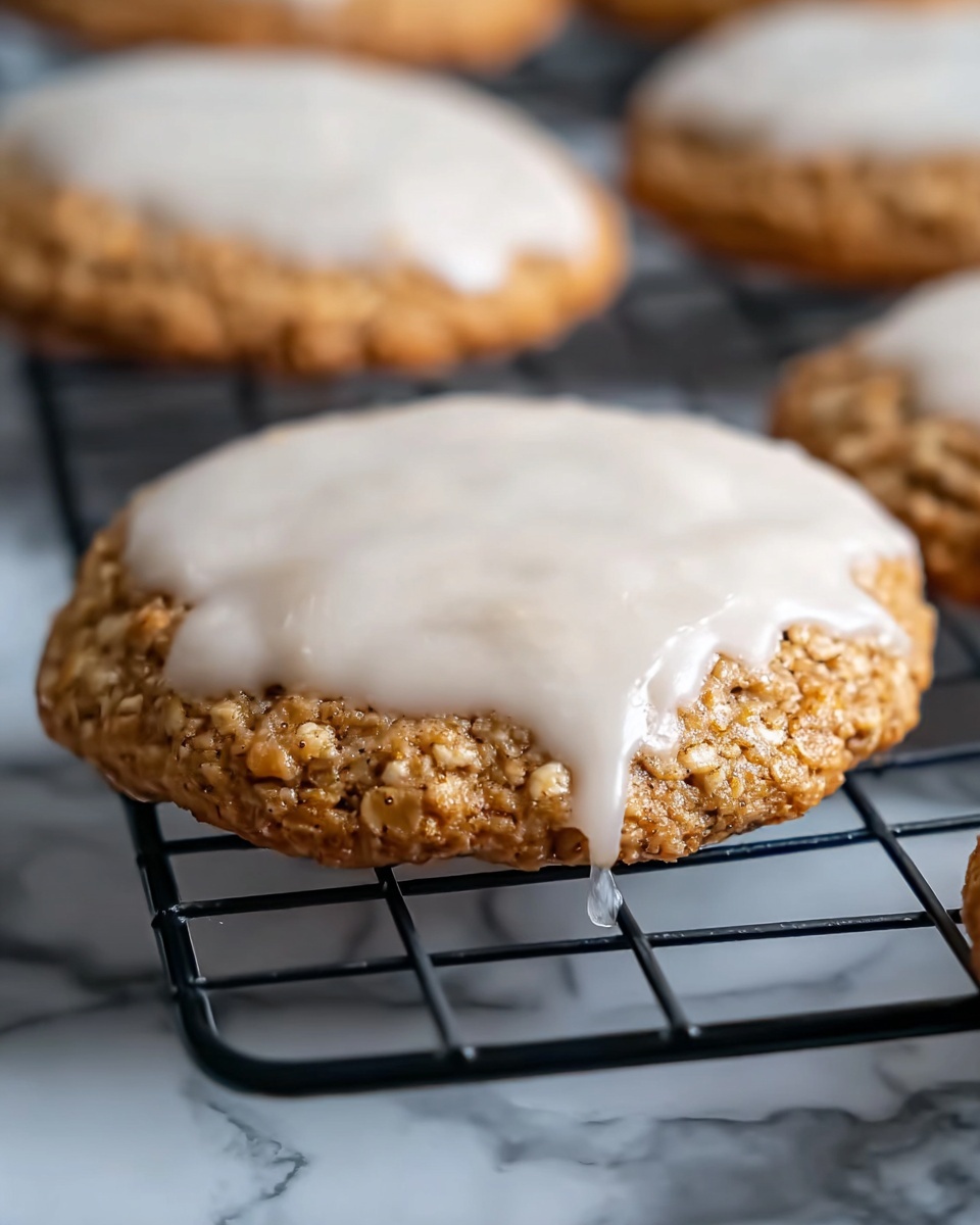 Iced Oatmeal Cookies Recipe - Recipe Image