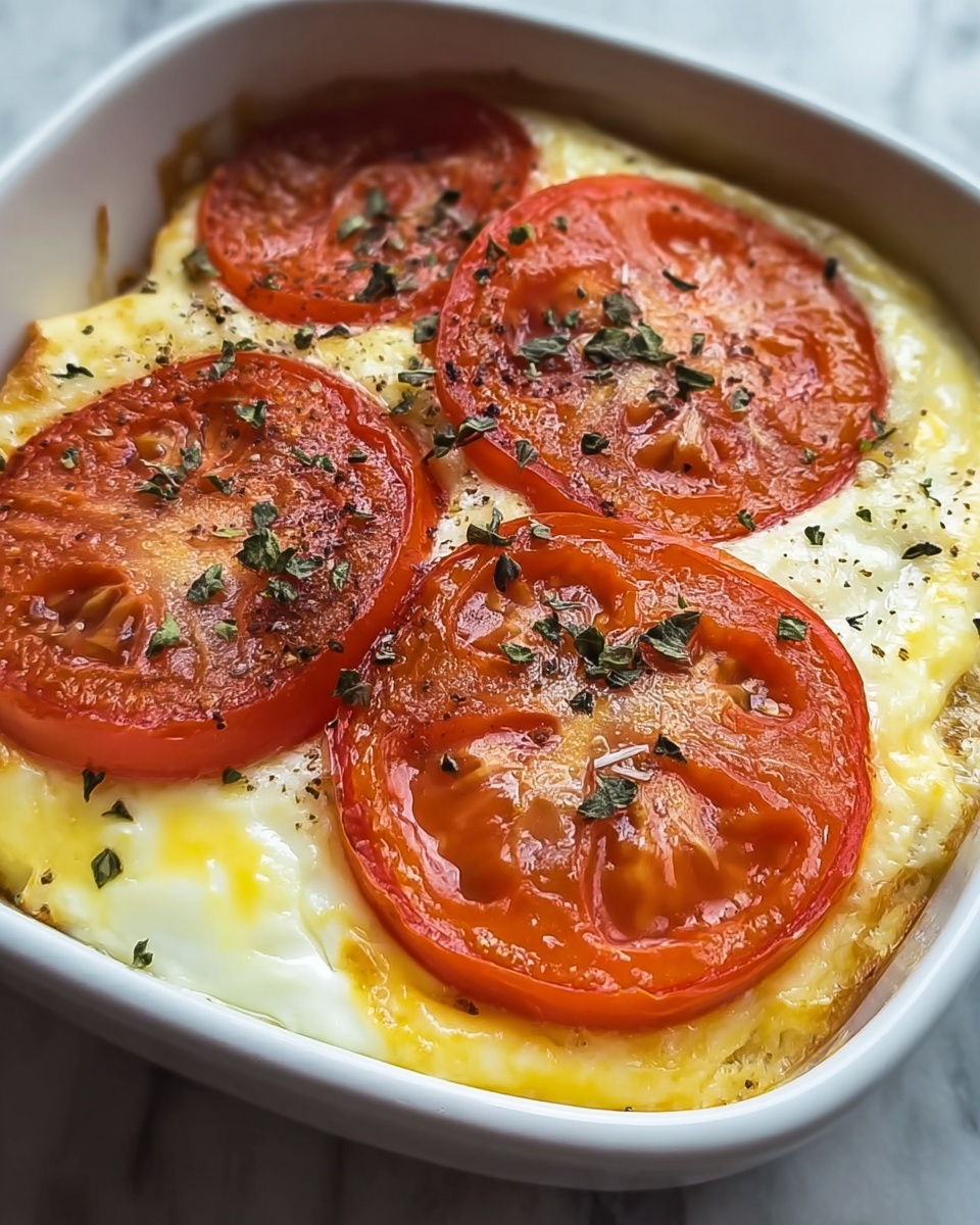 Tomato and Cheese Egg Bake Recipe - Recipe Image