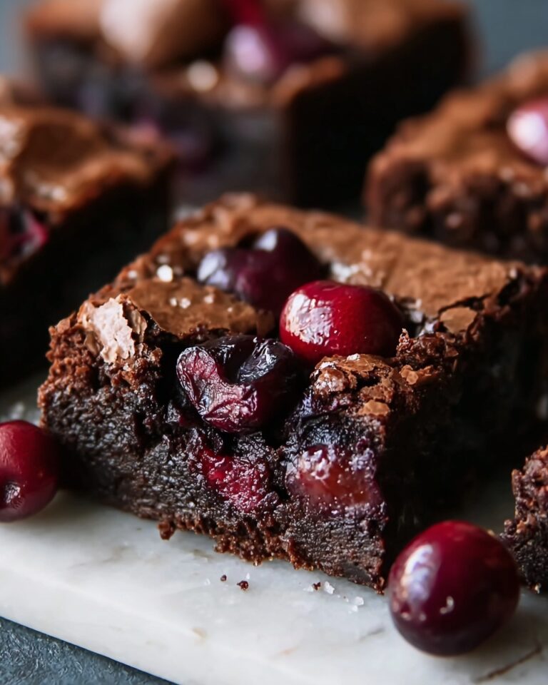 Roasted Cherry Chocolate Brownies Recipe