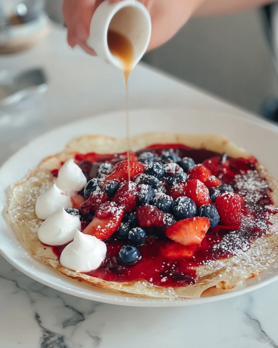 Berry-Topped Tapioca Crepes Recipe - Recipe Image