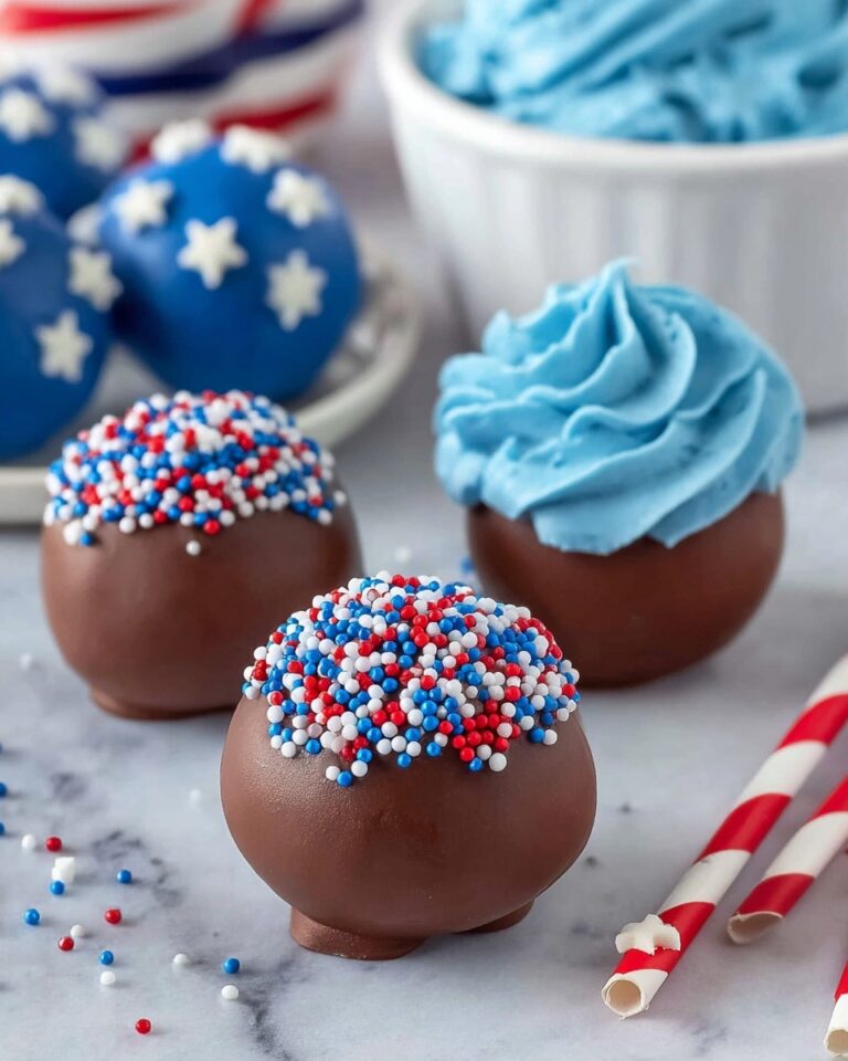 Patriotic Chocolate Cake Balls Recipe
