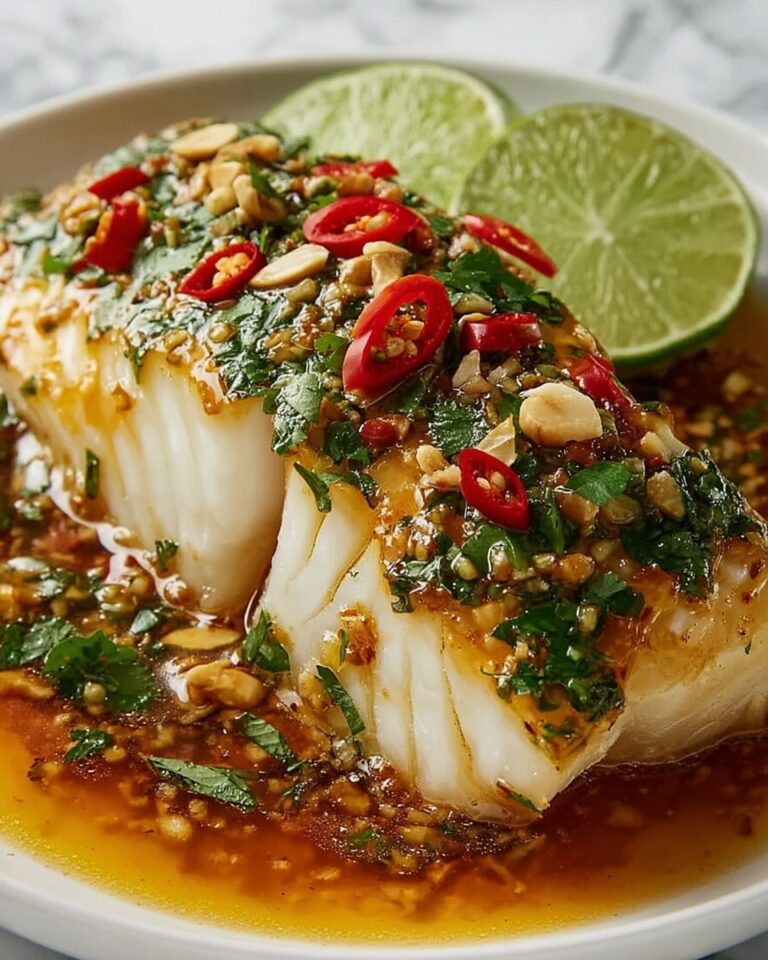 Thai Lime-Garlic Steamed Fish Recipe