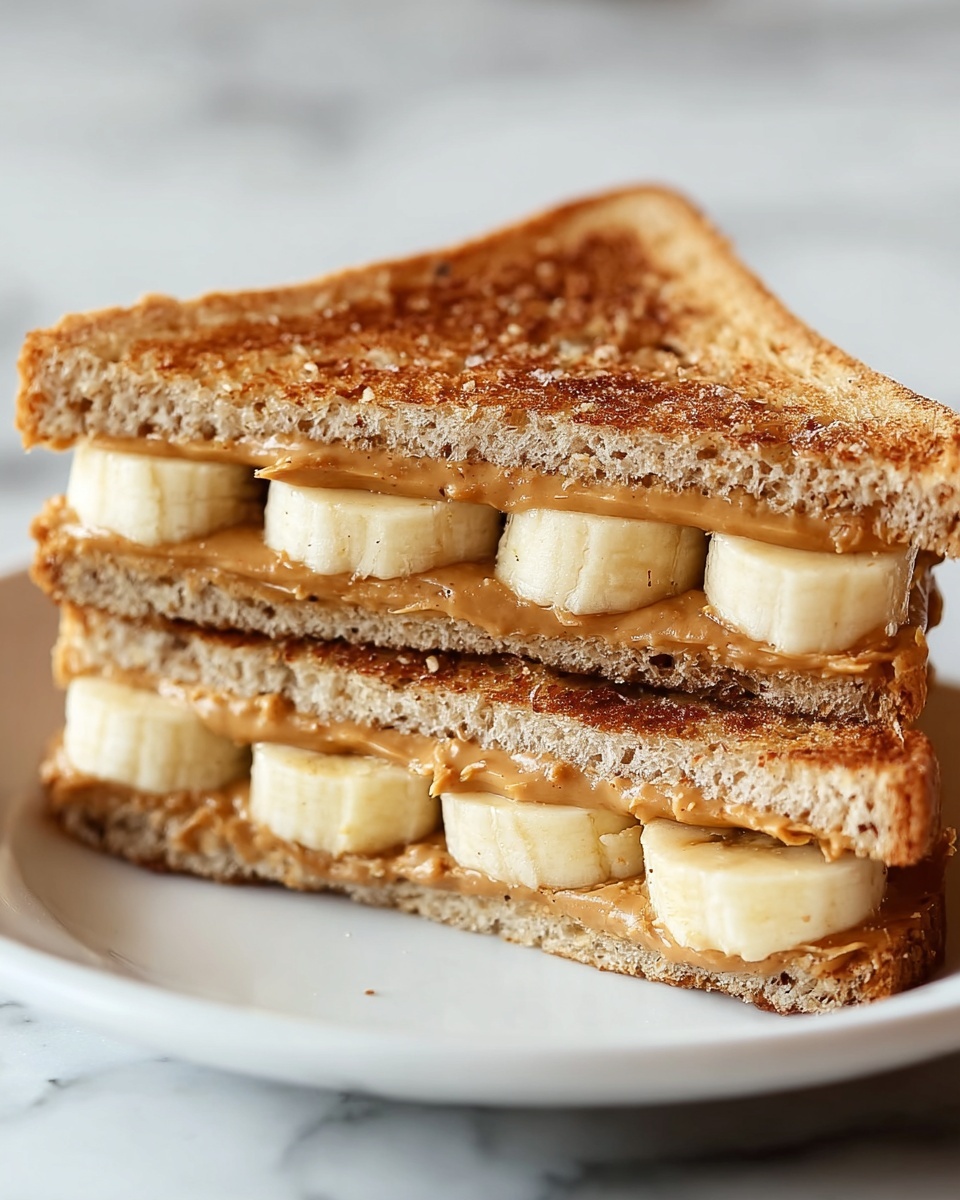 Irresistible Grilled Peanut Butter Banana Sandwich Recipe - Recipe Image