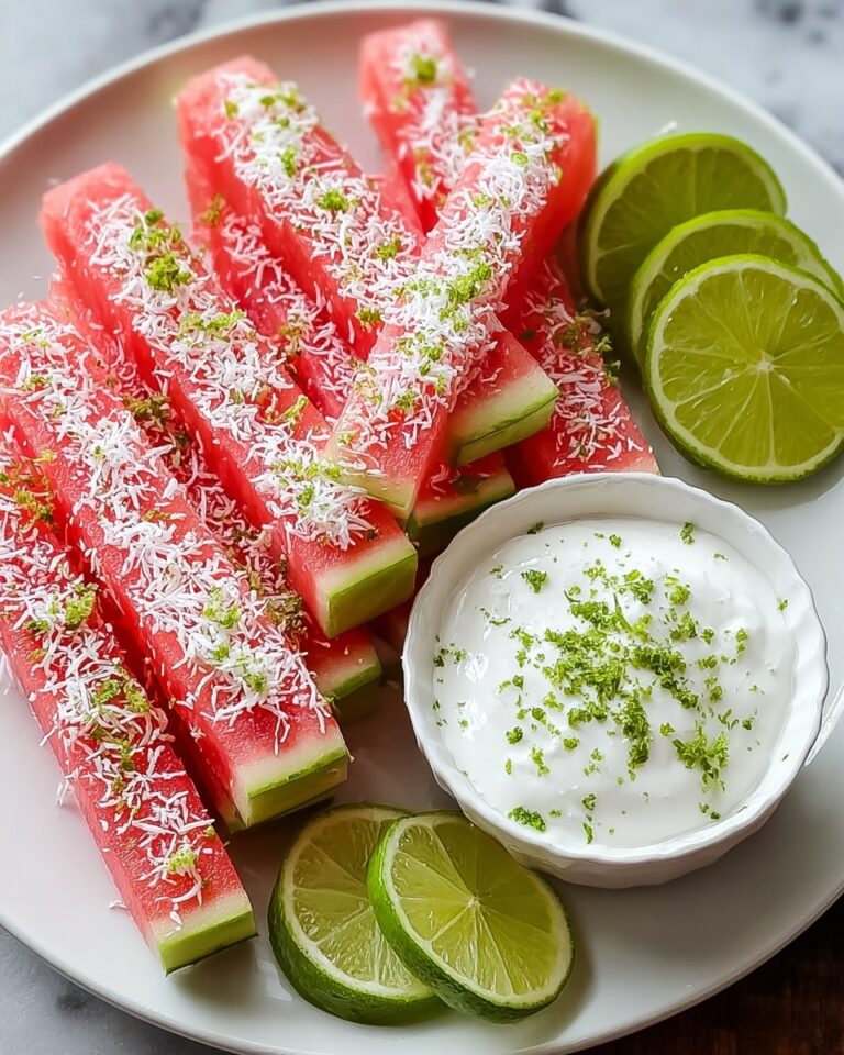 Watermelon Fries with Coconut Lime Dip Recipe