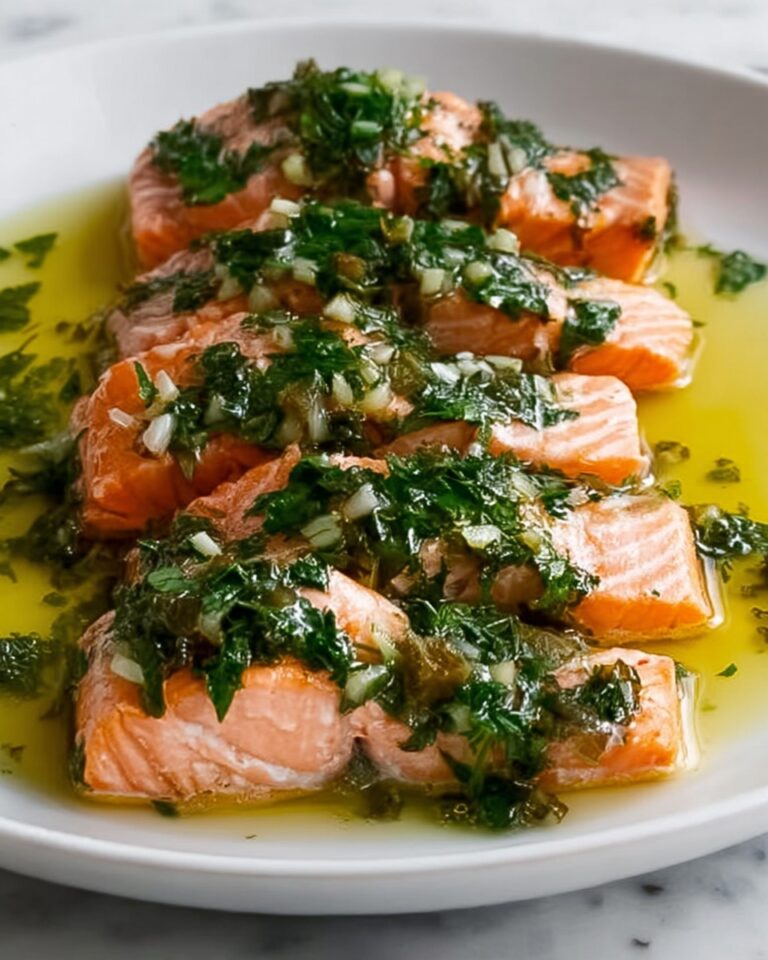 Olive Oil Poached Salmon with Herb Vinaigrette Recipe