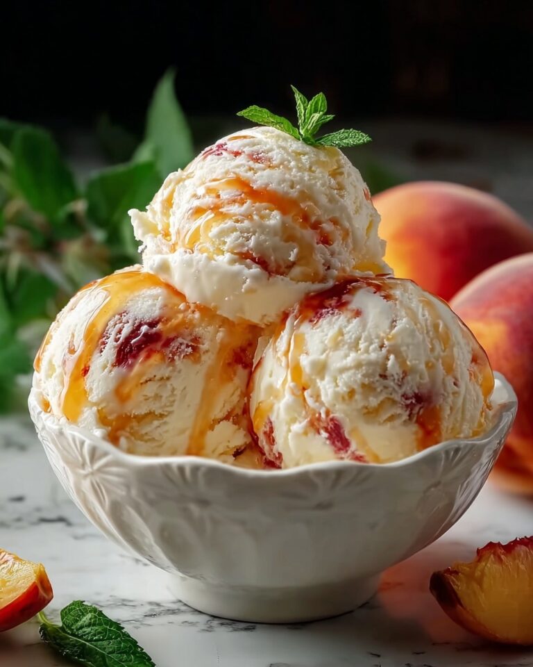 Homemade Peach Ice Cream Recipe