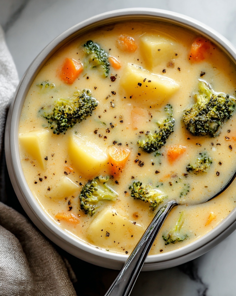 The Best Broccoli Potato Cheese Soup Recipe - Recipe Image