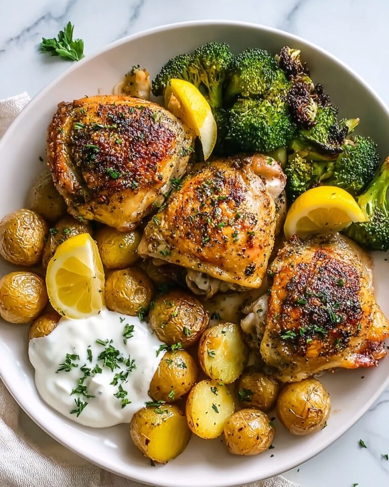 Lemon Garlic Chicken with Parmesan Herb Sauce Recipe