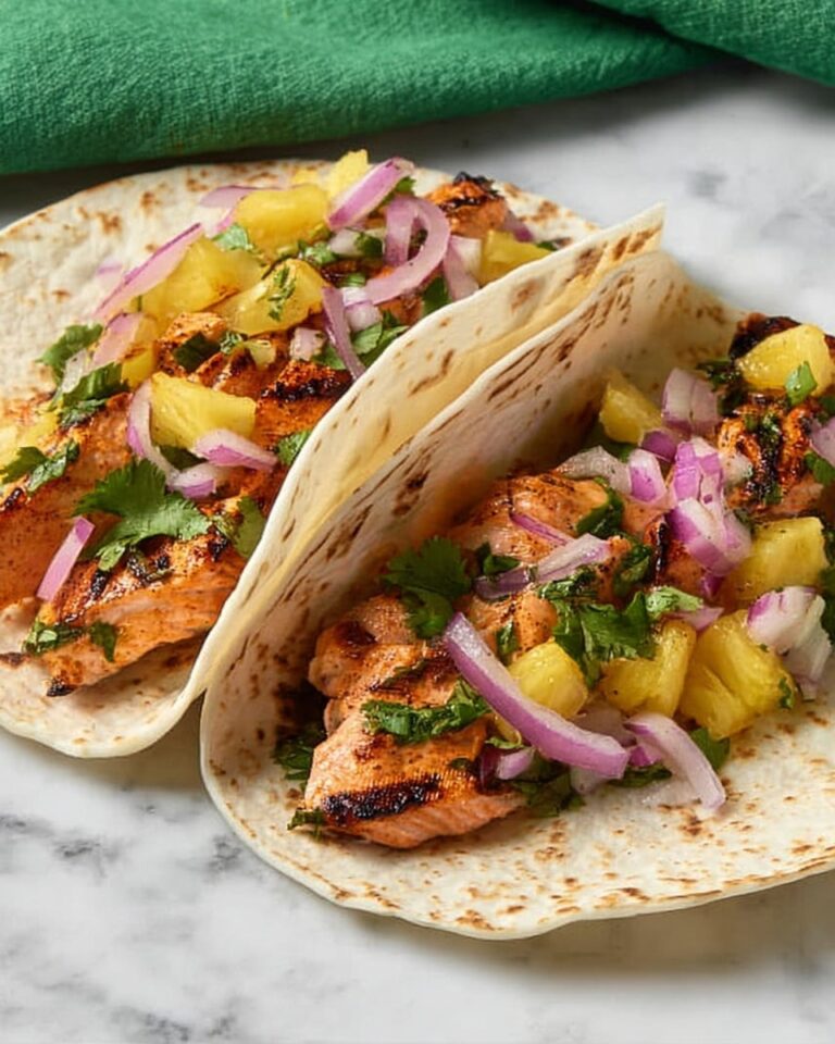 Chipotle Honey Salmon Tacos with Pineapple Salsa Recipe
