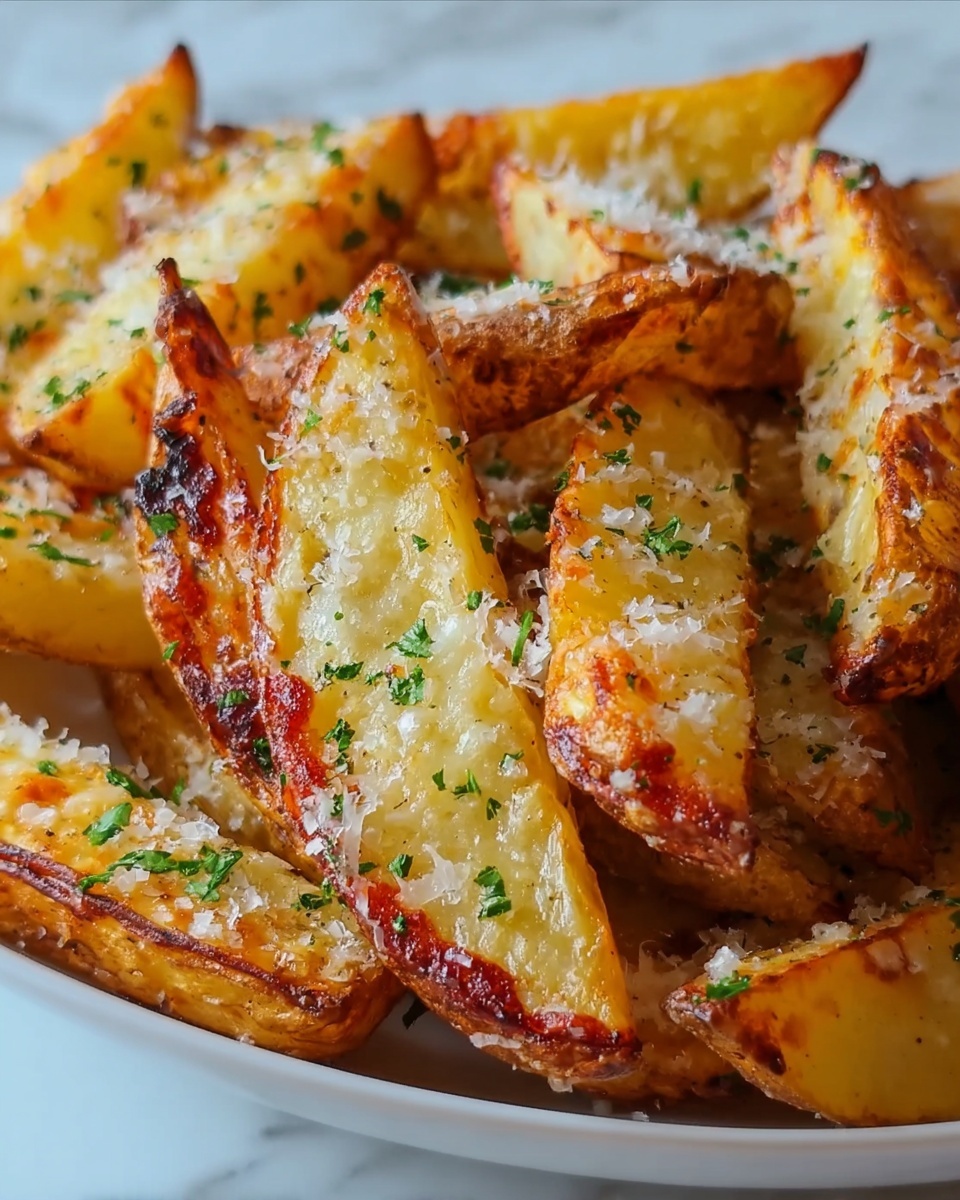 Baked Garlic Parmesan Fries Recipe - Recipe Image