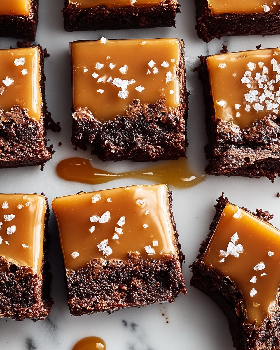 Decadent Pretzel Bottom Caramel Brownies Recipe - Recipe Image