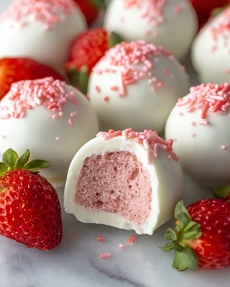 White Chocolate Strawberry Truffles Recipe - Recipe Image