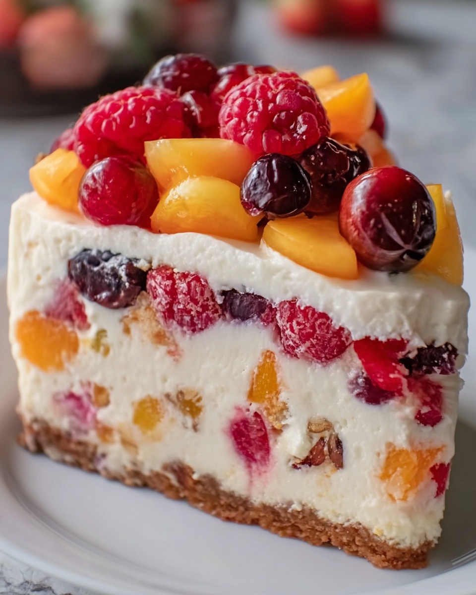 Mixed Fruit Cheesecake Recipe - Recipe Image