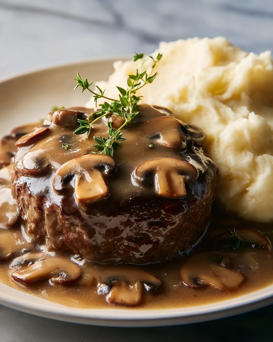 Salisbury Steak with Mushroom Gravy Recipe - Recipe Image