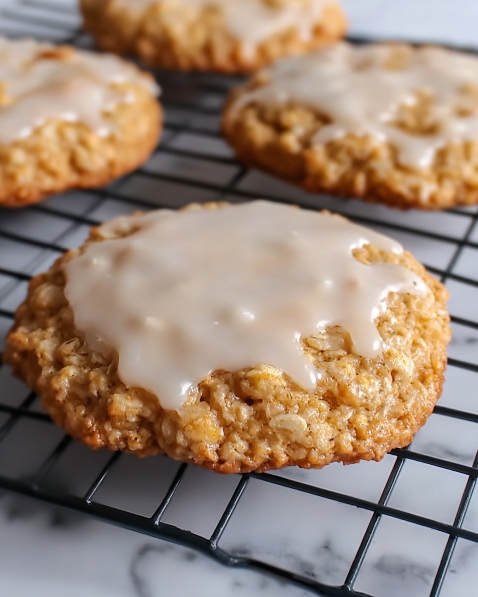 Iced Oatmeal Cookies Recipe - Recipe Image
