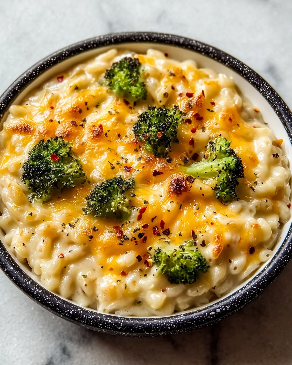 Creamy Broccoli Cheddar Orzo Recipe - Recipe Image