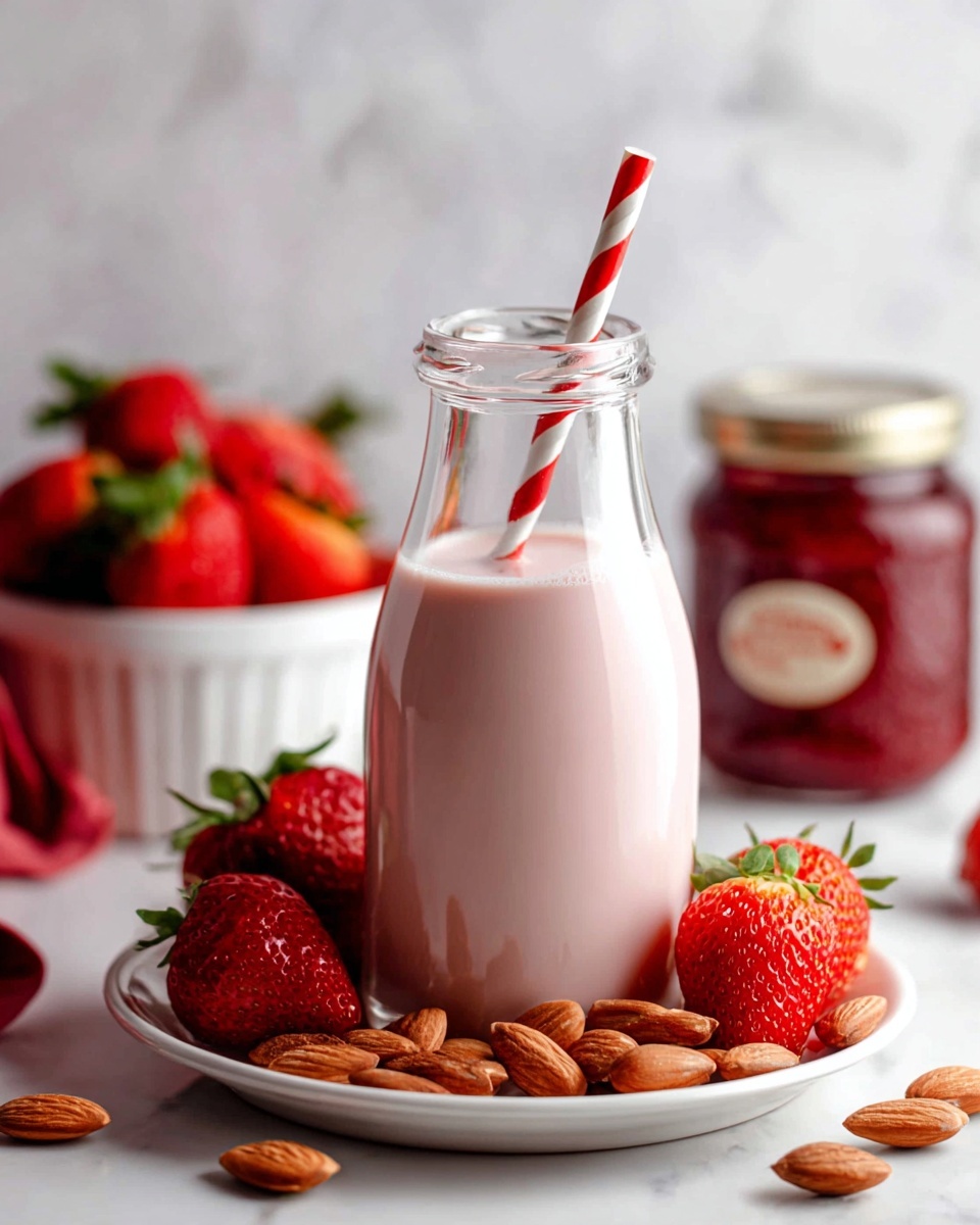 Strawberry Almond Milk Recipe - Recipe Image