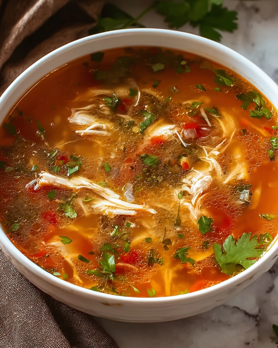Spicy Chicken Soup with Lime and Cilantro Recipe - Recipe Image