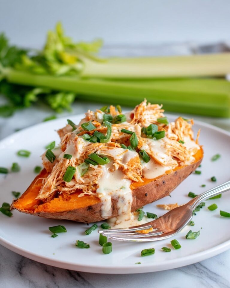 Slow Cooker Buffalo Chicken Stuffed Sweet Potatoes Recipe
