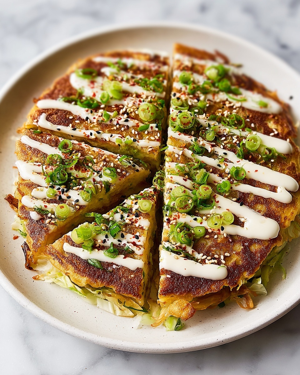 Okonomiyaki: Japanese Cabbage Pancake Recipe - Recipe Image
