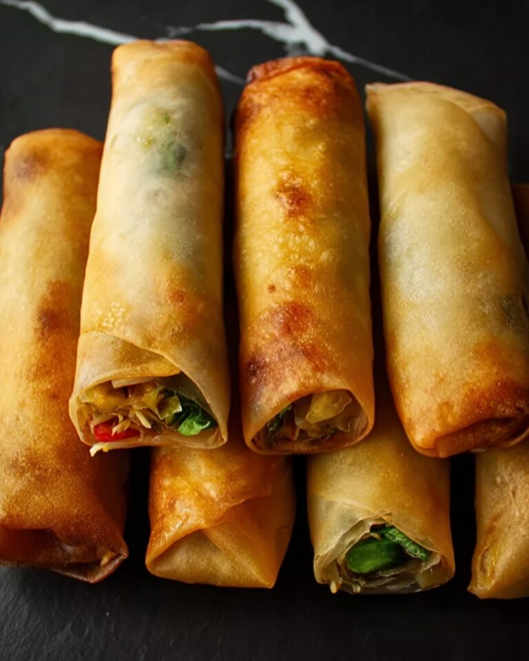 Vegetable Spring Rolls with Peanut Dipping Sauce Recipe
