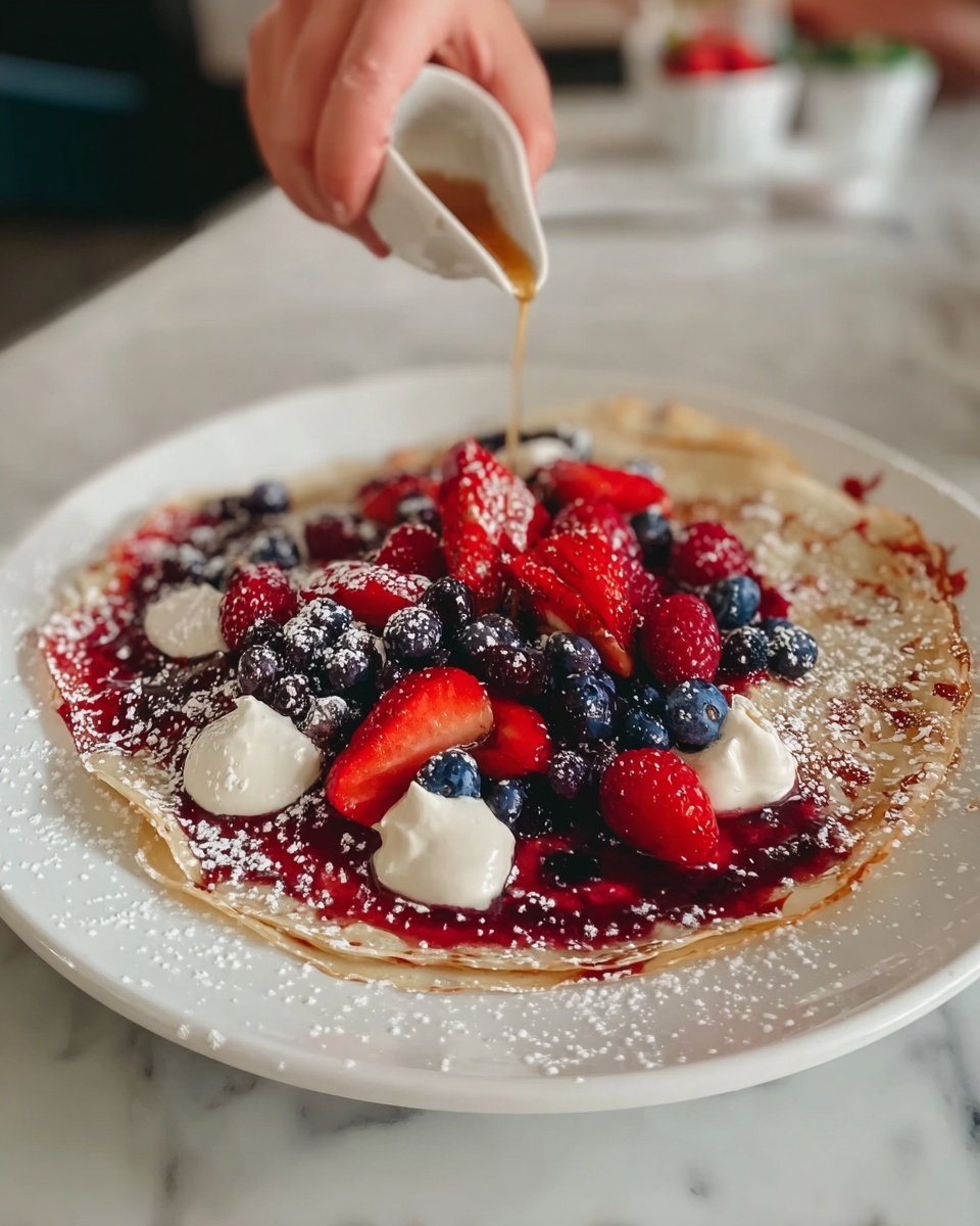 Berry-Topped Tapioca Crepes Recipe - Recipe Image