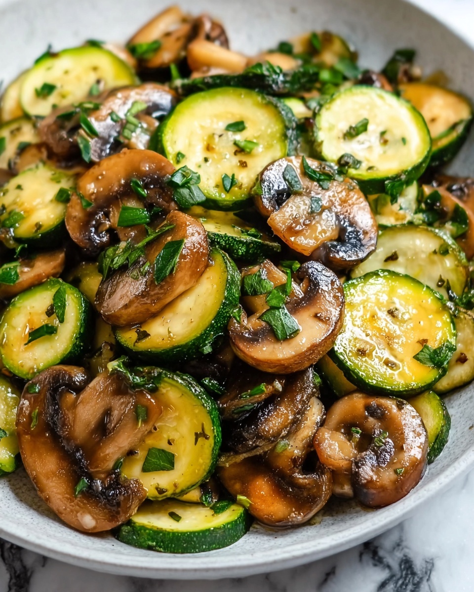 Pan-Fried Zucchini and Mushrooms Recipe - Recipe Image