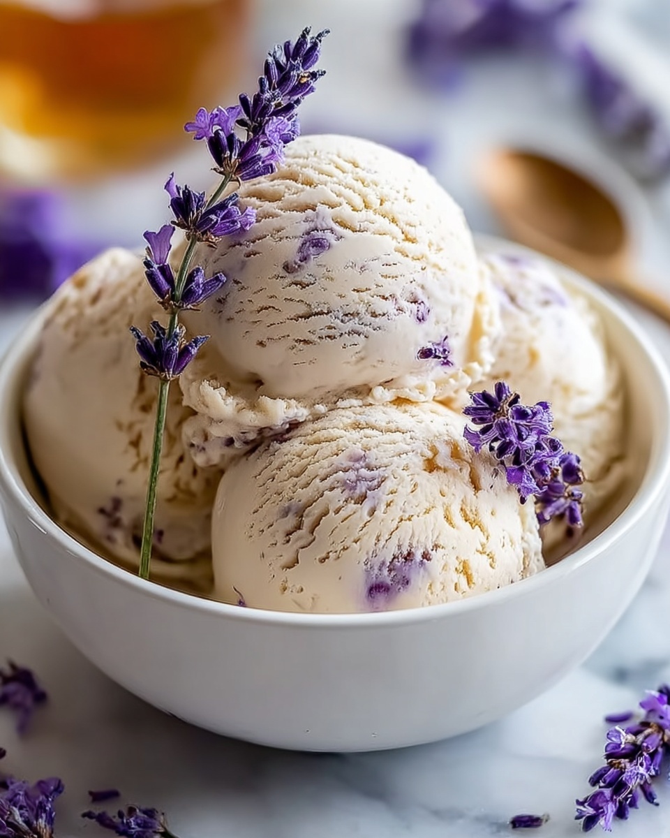 Honey Lavender Ice Cream Recipe - Recipe Image