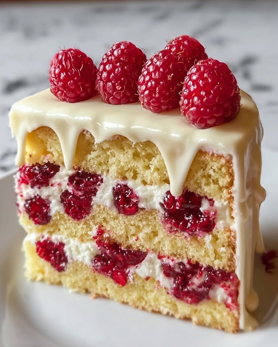 White Chocolate Raspberry Dream Cake Recipe - Recipe Image