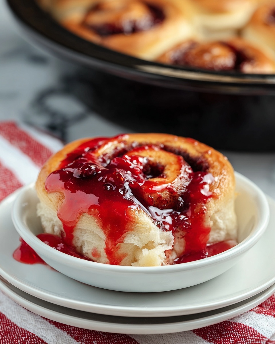 Crock Pot Cinnamon Rolls with Cherry Pie Filling Recipe - Recipe Image
