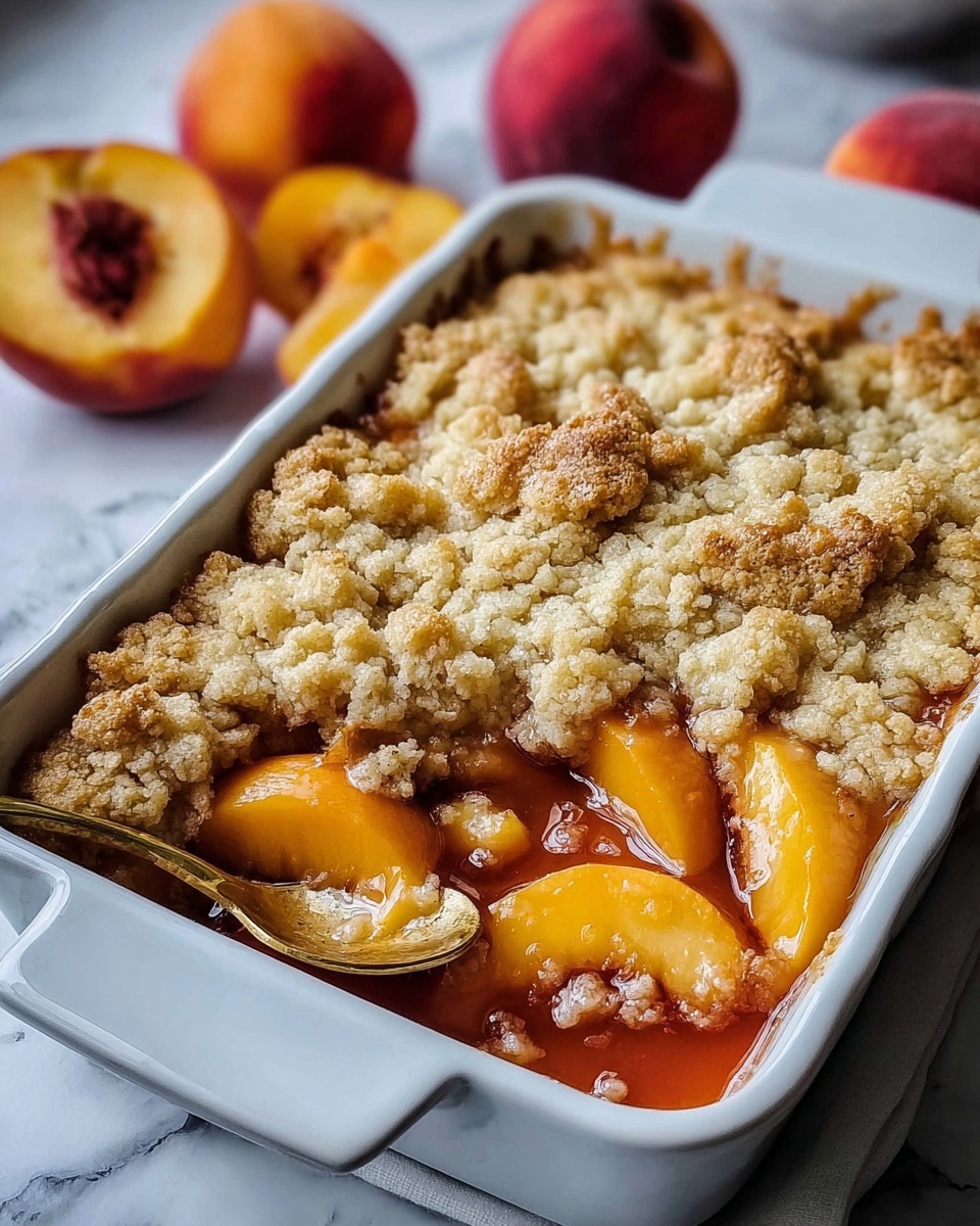 Old-Time Oven Peach Cobbler Recipe - Recipe Image
