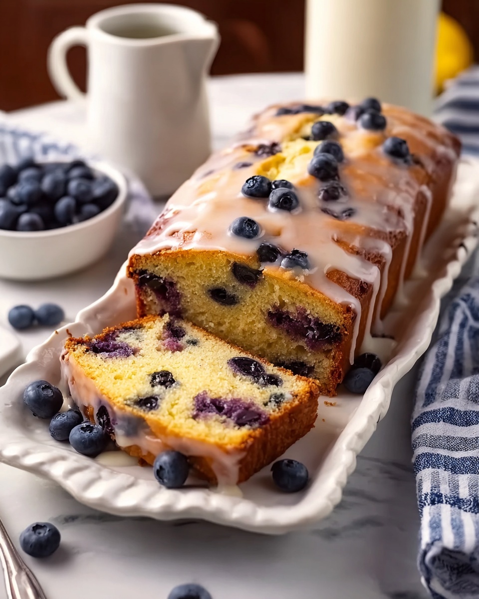 Blueberry Bread with Lemon Glaze Recipe - Recipe Image