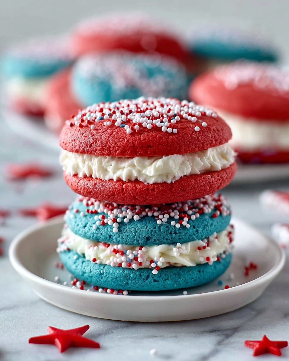 Red, White and Blue Whoopie Pies Recipe - Recipe Image