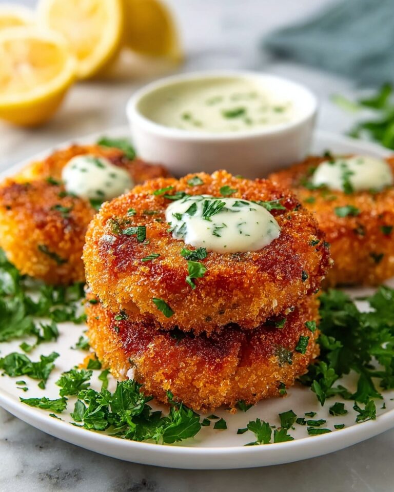 Easy Salmon Patties with Lemon-Garlic Sauce Recipe