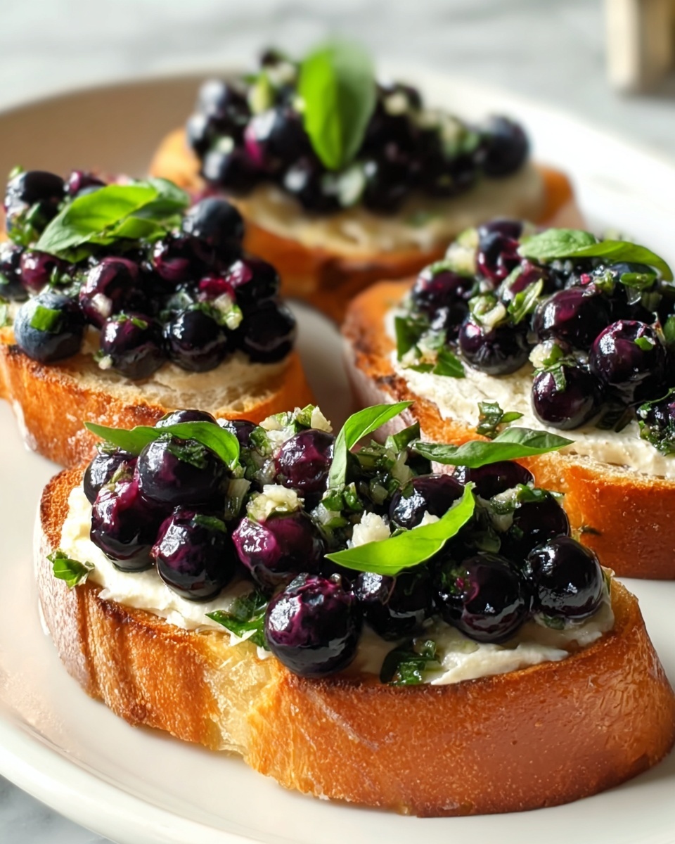 Blueberry Basil Bruschetta Recipe - Recipe Image