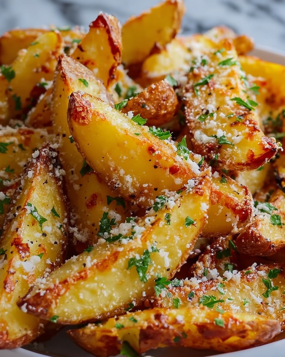 Baked Garlic Parmesan Fries Recipe - Recipe Image