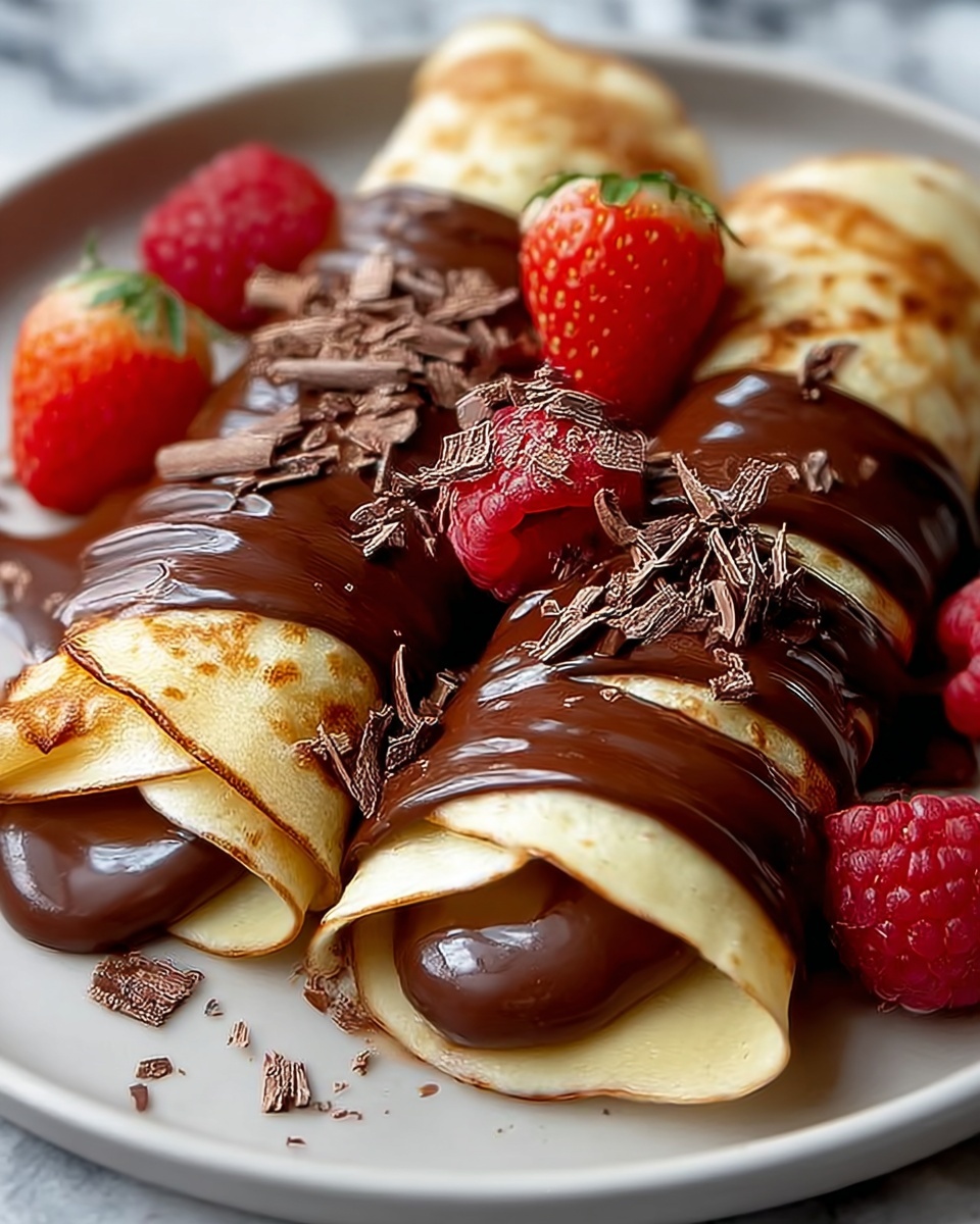 Handmade Chocolate-Filled Rolled Crêpes Recipe - Recipe Image