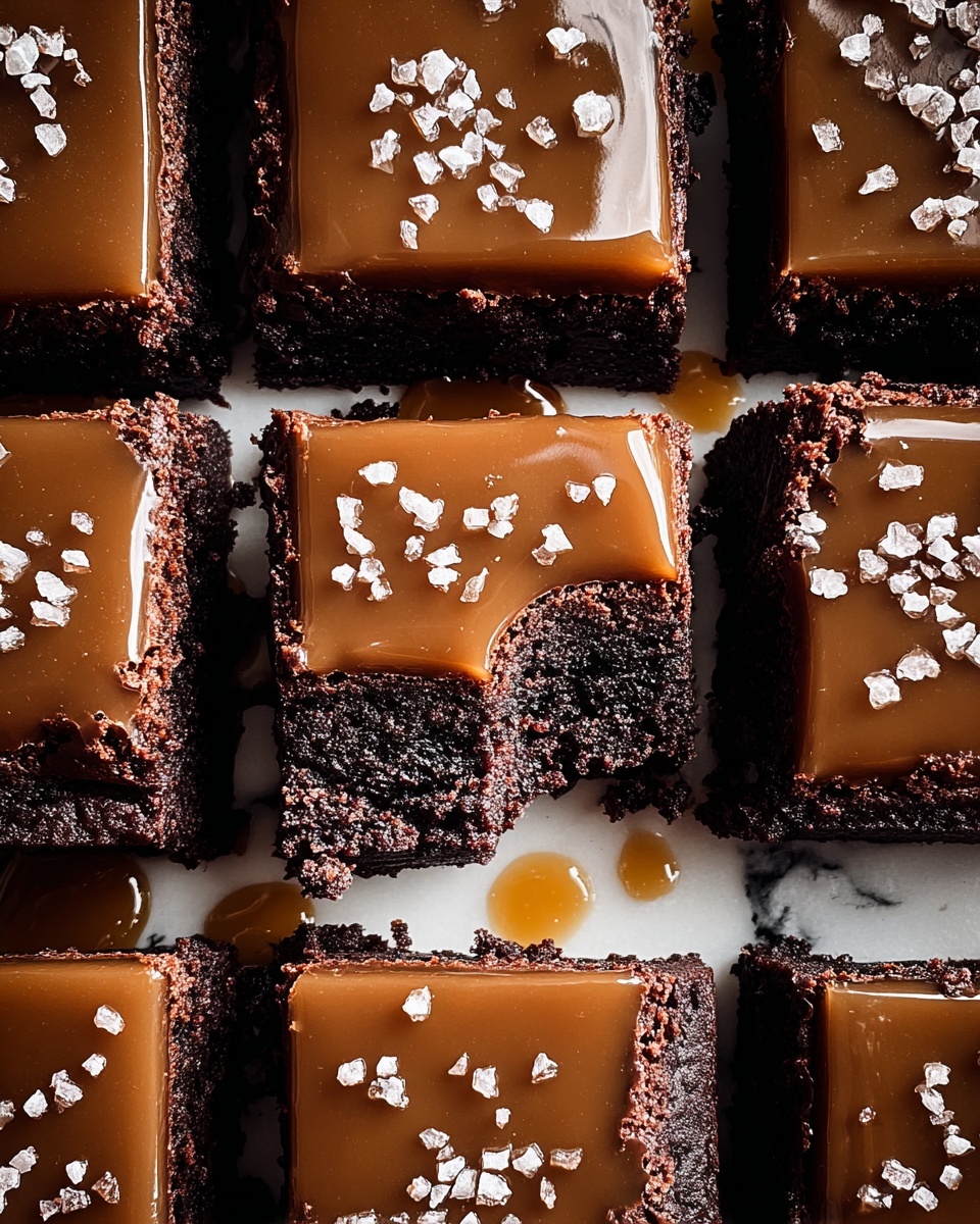 Decadent Pretzel Bottom Caramel Brownies Recipe - Recipe Image