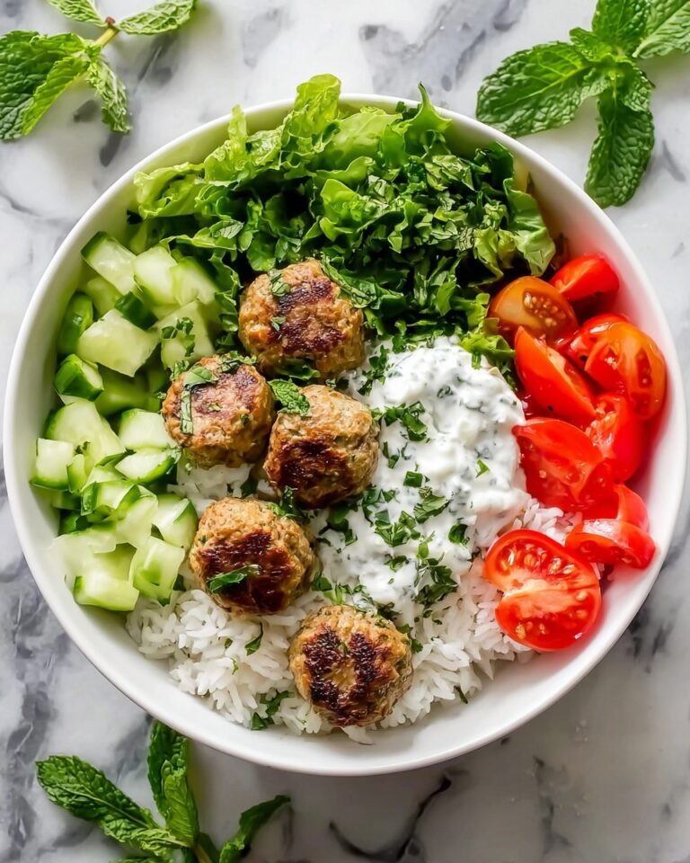 Greek Chicken Meatballs with Feta, Tzatziki, and Fresh Veggies Recipe
